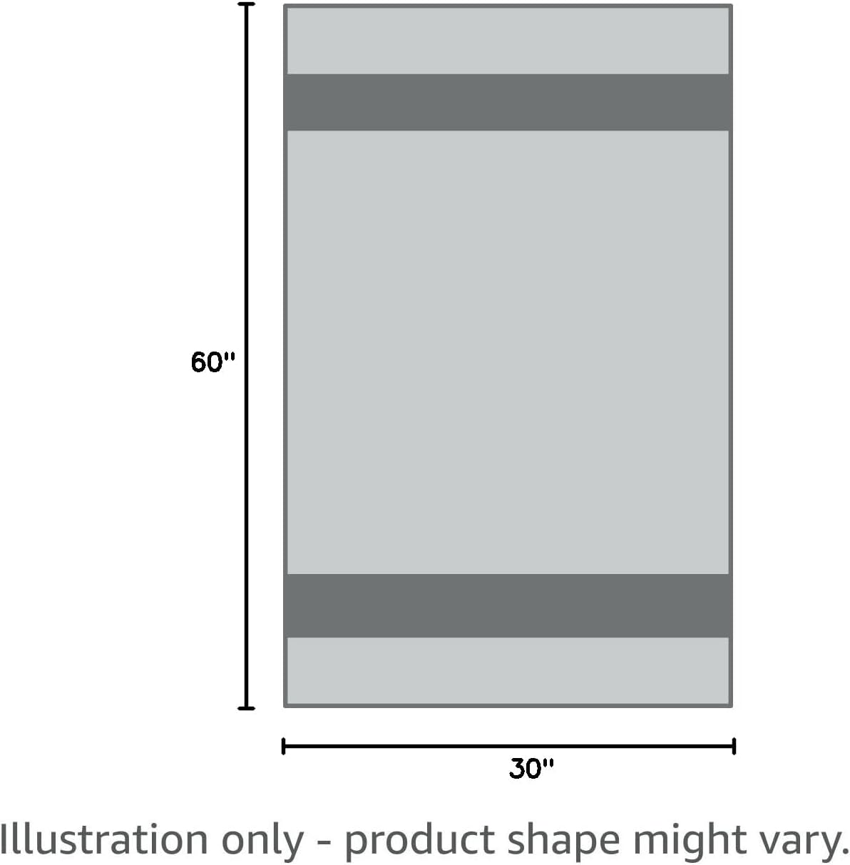 POLYTE Microfiber Oversize Quick Dry Lint Free Bath Towel, 60 x 30 in, 4 Pack (Waffle Weave)