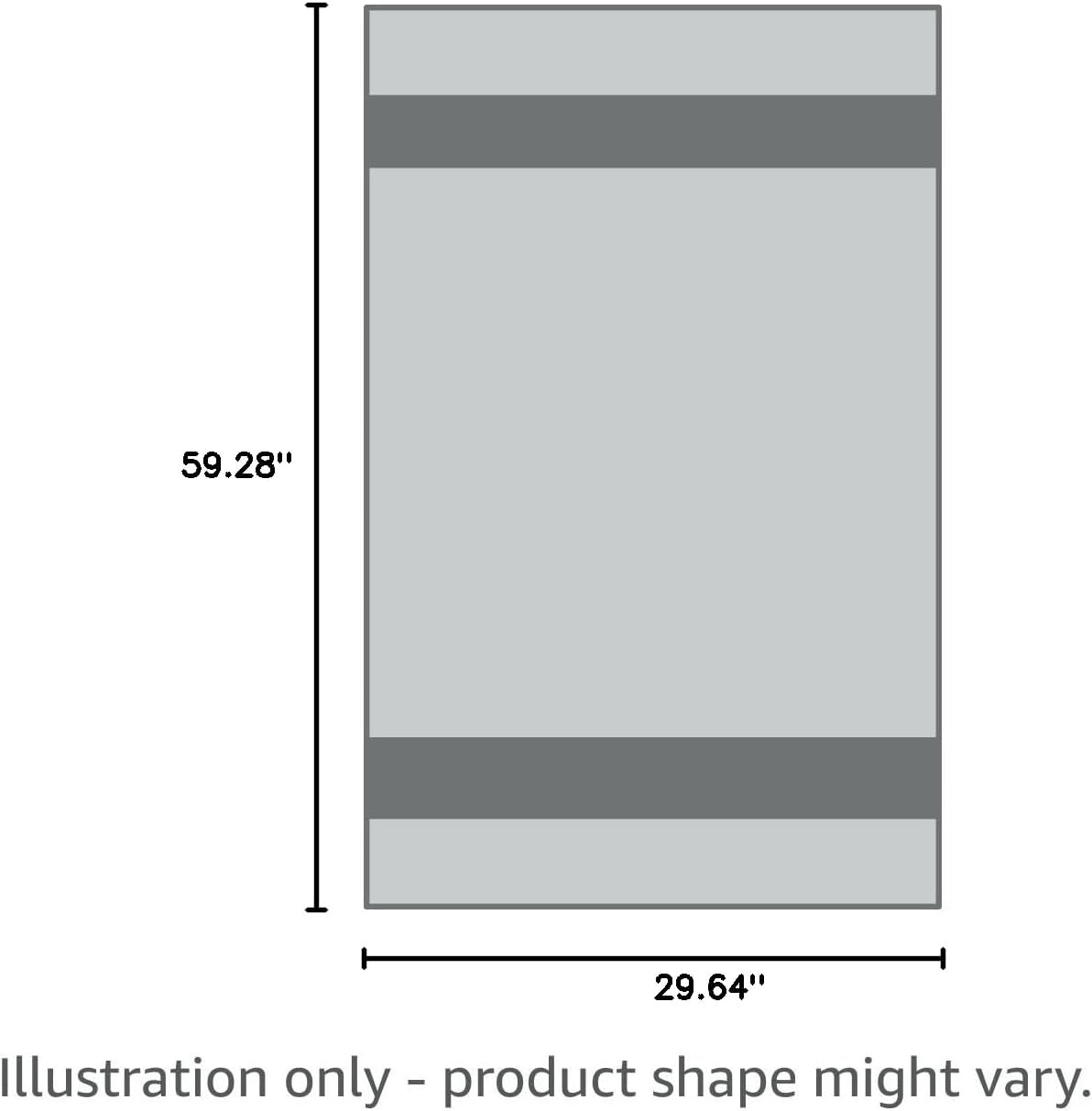 POLYTE Microfiber Oversize Quick Dry Lint Free Bath Towel, 60 x 30 in, 4 Pack (Waffle Weave)