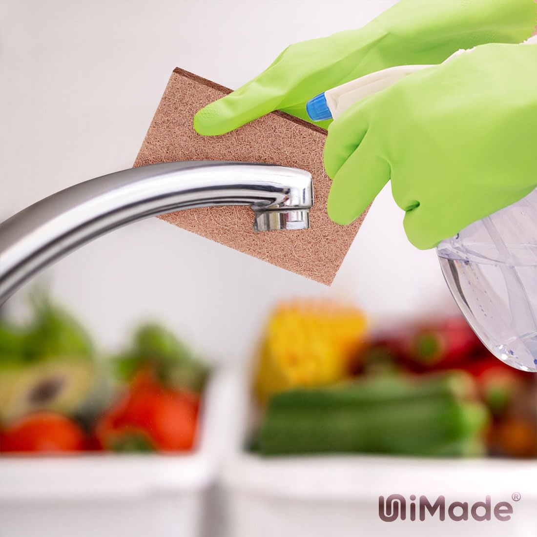 Natural Sisal Non-Scratch Scouring Pads, 96Pcs Plant Based Household Scour Pads for Kitchen, Garage and Outdoors, Cellulose Multipurpose Scrubbies for Cleaning