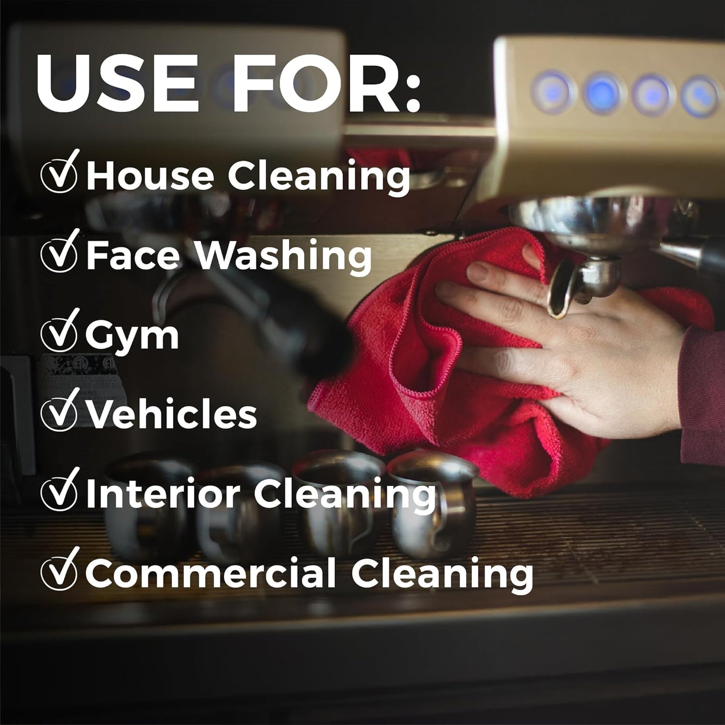 The Rag Company - All-Purpose Microfiber Terry Cleaning Towels - Commercial Grade, Highly Absorbent, Lint-Free, Streak-Free, Kitchens, Bathrooms, Offices, 300gsm, 14in x 14in, Green (12-Pack)