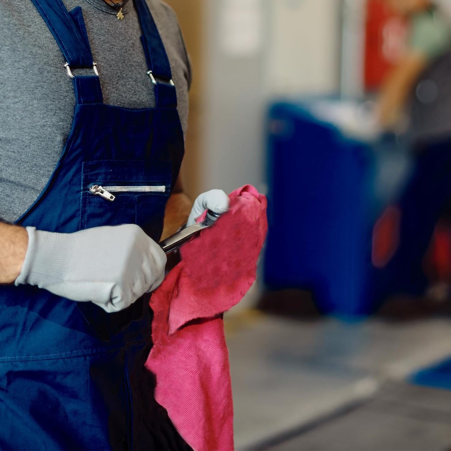 Premium Color Knit Cleaning Rags (4 lbs. Bag) – Shop Rags Bulk for Workshops, Mechanics, Painters, and Home Use, Multipurpose Cotton T-Shirt Rags