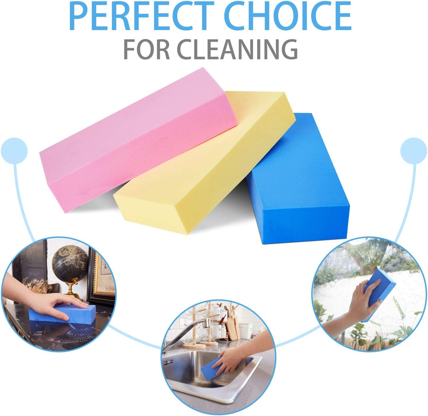 Super Absorbent Sponge Durable Stuff PVA Sponge Box High Water Absorbability Use in Car Boat Kayak After Shower Pick up Liquid Like Vacuum Cleaning Supplies (6 Blue Suction Sponges/Saver Pack)