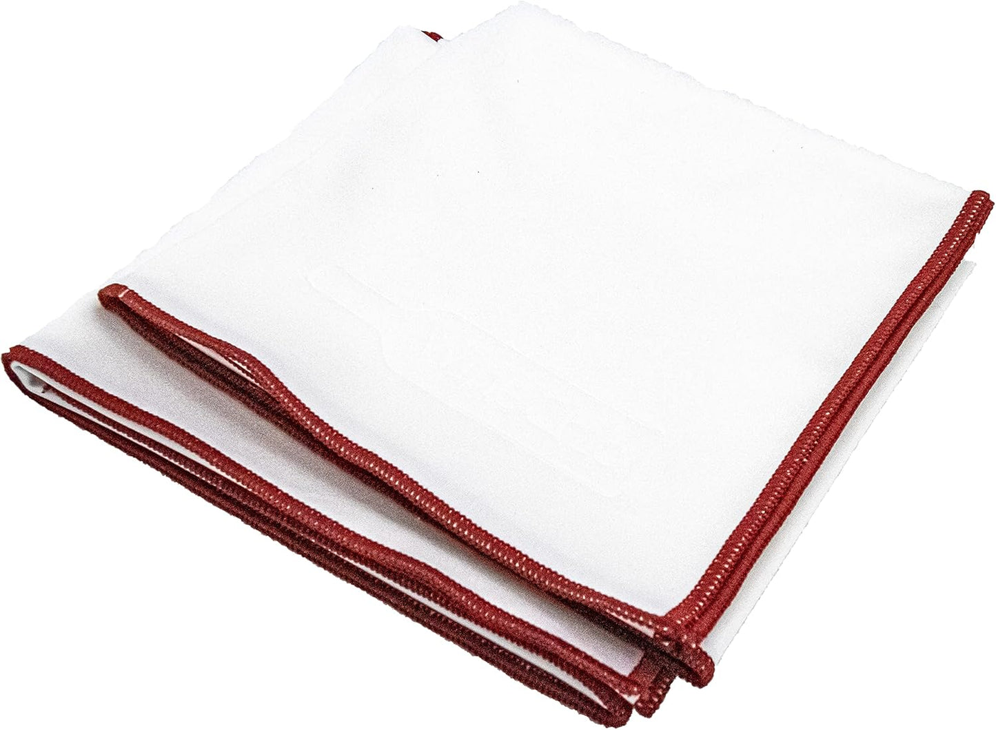 The 2-Pack Premium Microfiber Wine Glass Polishing Cloths, Large Lint-Free Drying Towels for Glasses, Stemware, Glassware, Camera Lenses, 25 Inch X 20 Inch (White, 2 Count)