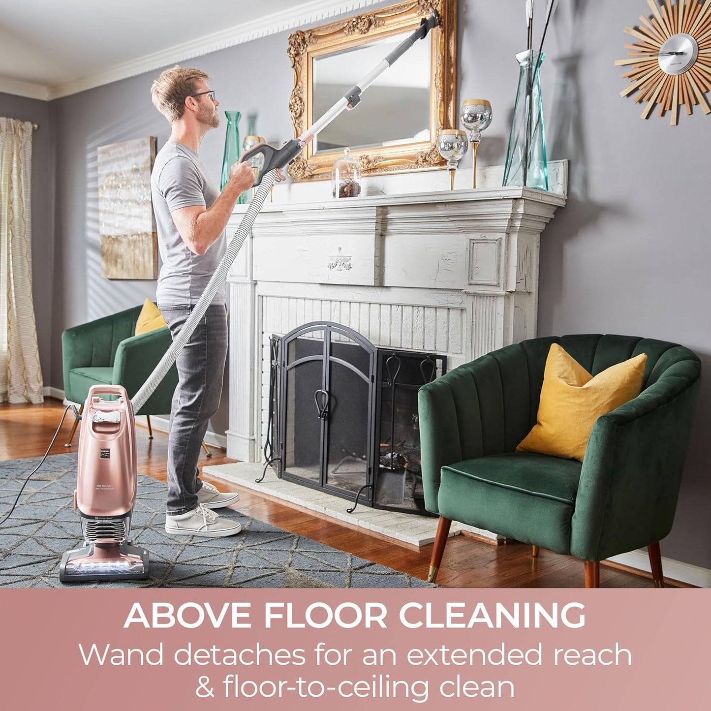 Kenmore BU4050 Intuition Bagged Upright Vacuum, liftup Cleaner with Hair Eliminator brushroll, pet Handi-Mate for Carpet, Hard Floor, Rose Gold