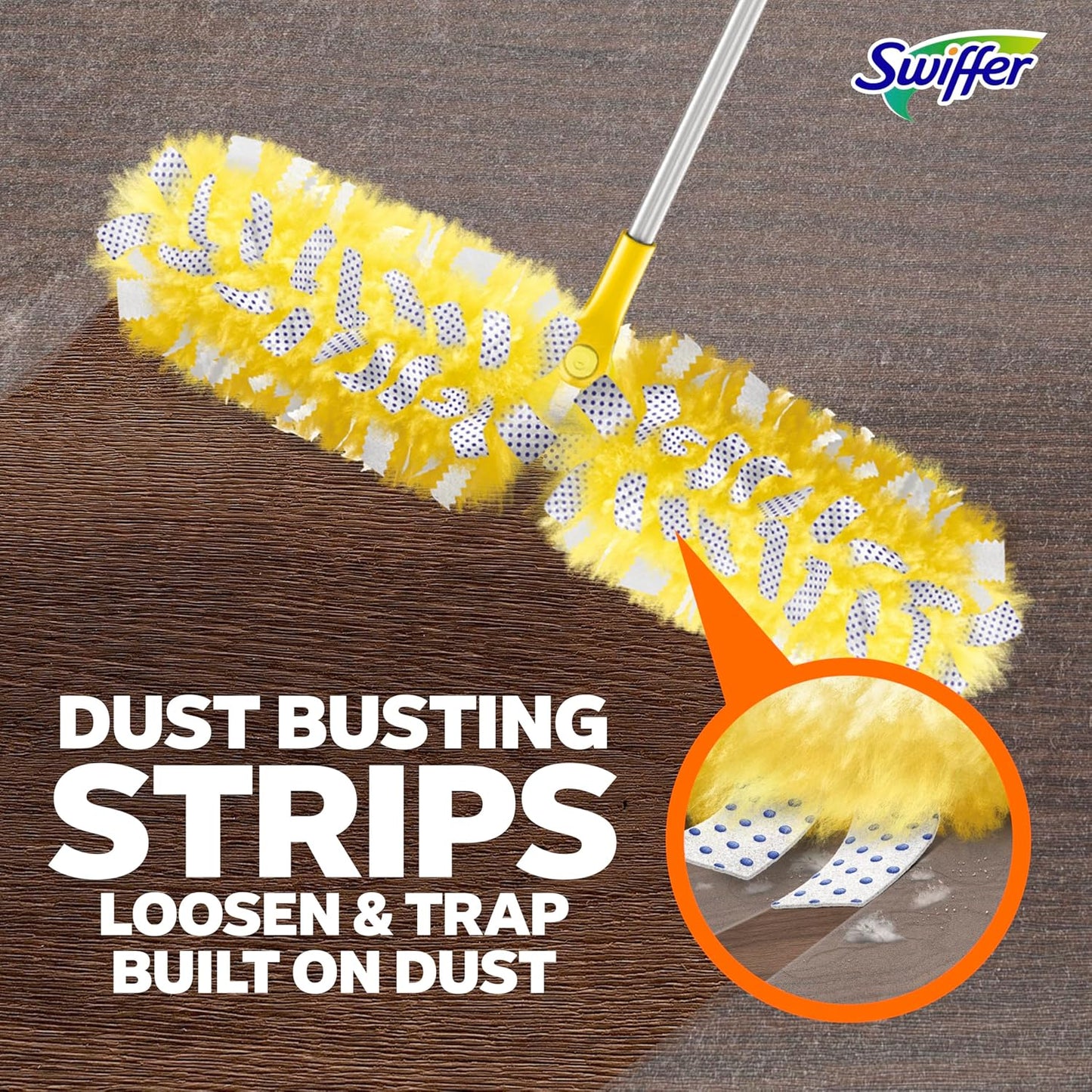 Swiffer Duster Kit with 6 ft Super Extendable Handle, Heavy Duty Starter Kit with 8 Refills