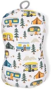 MÜkitchen Premium Microfiber Sponge Set for Dishes and Cleaning, 2 Pack, Printed (Happy Camper)