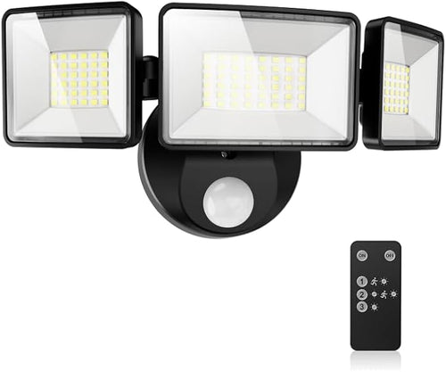 7500LM LED Security Light Motion Sensor Outdoor Lights, Adjustable 3 Head by MAGAGUVU