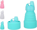 Collapsible Water Bottles 17oz, Odorless BPA-Free Silicone, Leak-Proof Foldable by VadoWorld