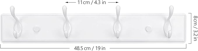 Badiano Wooden Coat Rack, Wall-Mounted Organizer - Image 6
