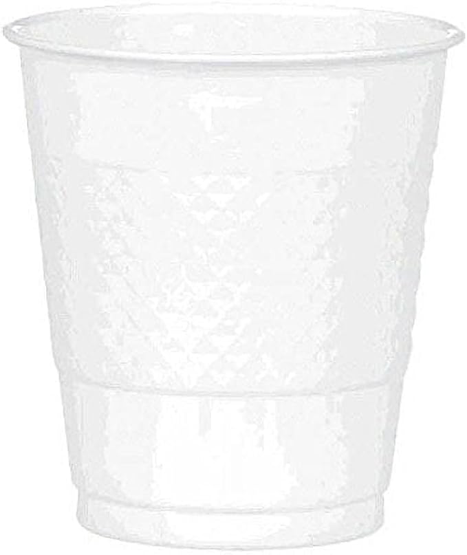 Frosty White Plastic Cups - 12 oz. - Versatile Drinkware by AmscanPartySupplies
