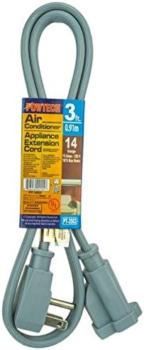 Heavy Duty Air Conditioner and Major Appliance Extension Cord UL Listed 14 Gauge by POWTECH