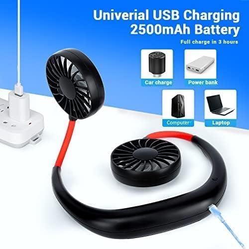 Portable Neck Fan Rechargeable Personal Hand-Free Fan Mini USB Wearable - Image 6