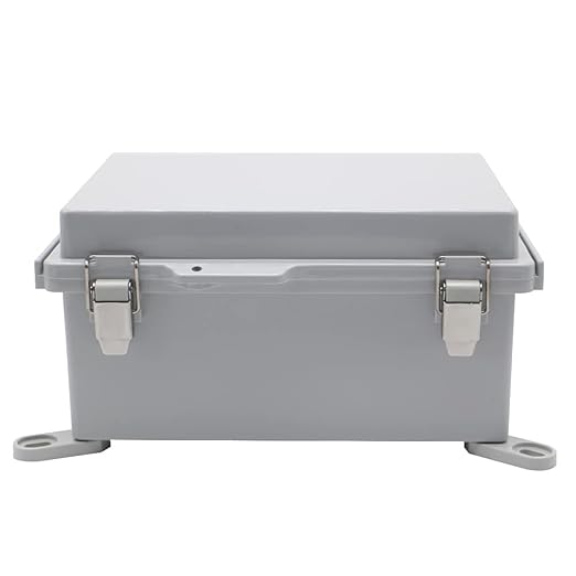 Electrical Junction Box with Mounting Plate, Hinged Cover Stainless Steel - Image 5