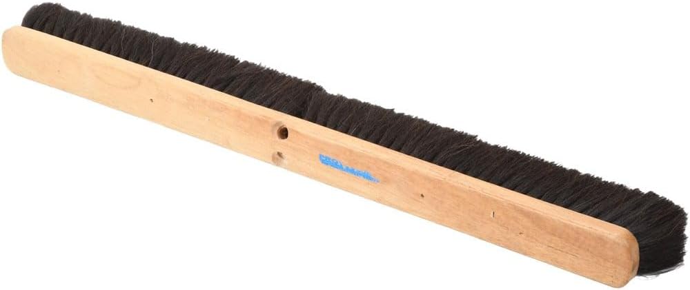PRO SOURCE Horsehair Push Broom Head with Threaded Wood Block: Extra-Wide 36 inch