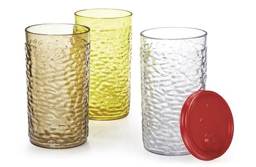 G.E.T. 3316-Y Heavy-Duty Shatterproof Plastic Pebbled Tumbler, 16 Ounce - Image 5