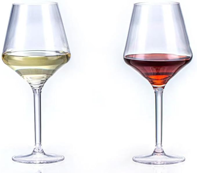 16-ounce Plastic Stem Wine Glasses, All Purpose Arcylic Glasses - Image 6
