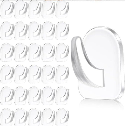 20 Pcs Clear Adhesive Wall Hooks by Unknown