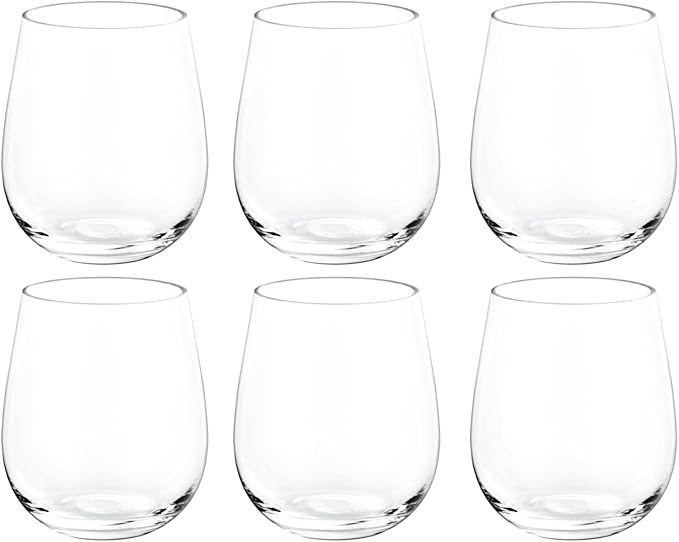 KOXIN-KARLU Classic 18-ounce Acrylic Stemless Wine Glasses, Unbreakable Mixed by KOXIN-KARLU