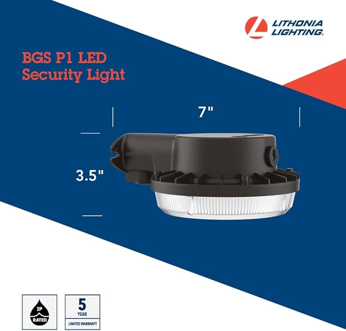 Lithonia Lighting BarnGuard LED Barn Light, Dusk to Dawn Outdoor Lighting - Image 4