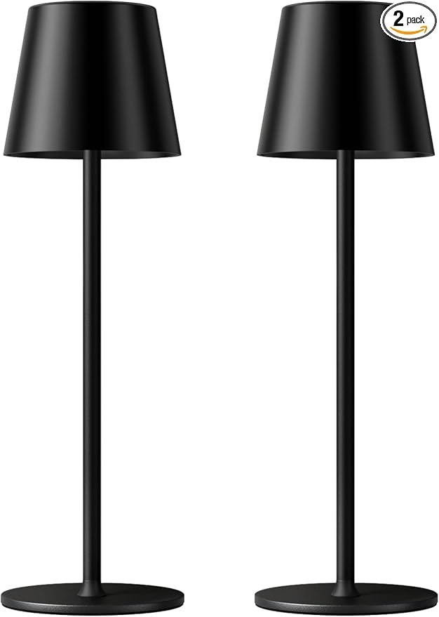 Kakanuo Cordless Table Lamp Rechargeable Black by KakanuoLightings