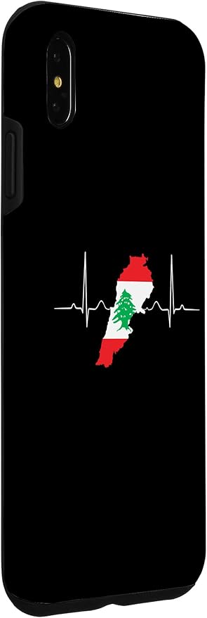 Lebanon Heart Lebanese Heartbeat Vintage Lebanon Map Case - Image 3