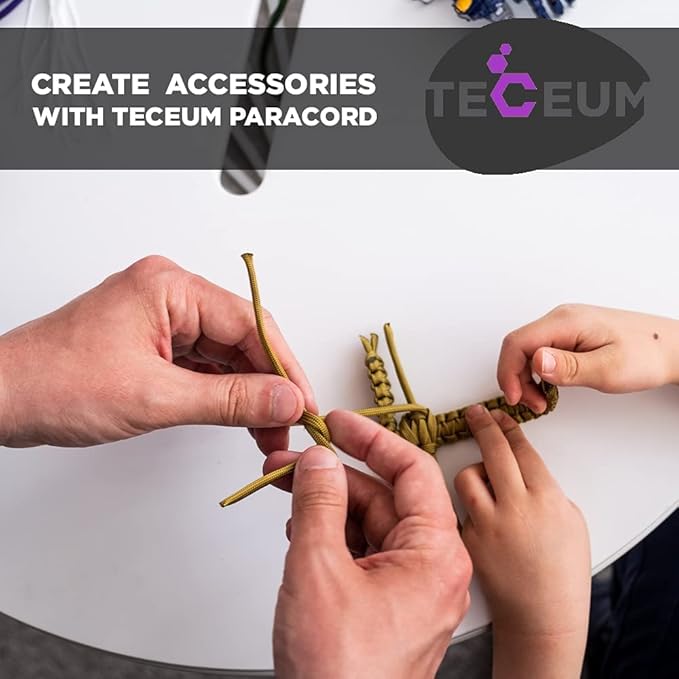 TECEUM Reflective Paracord Rope 1000 – 1000ft/200ft/100ft/50ft – 40+ Colors – - Image 7