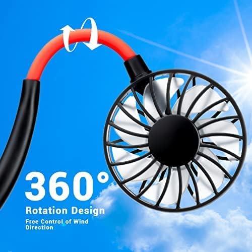 JUANANIUG Portable Neck Fan Rechargeable Personal Hand-Free Fan Mini USB - Image 4