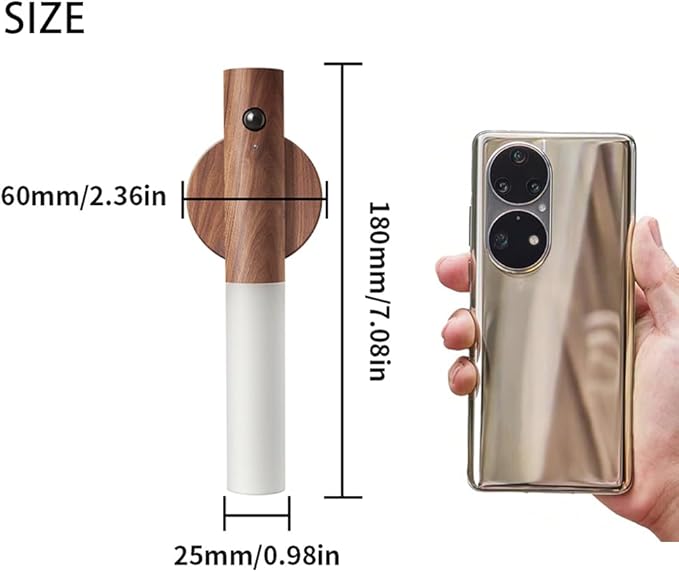 LANDGOO Wooden Motion Sensor Lights Indoor, Magnet Body Hallway Rechargeable - Image 7