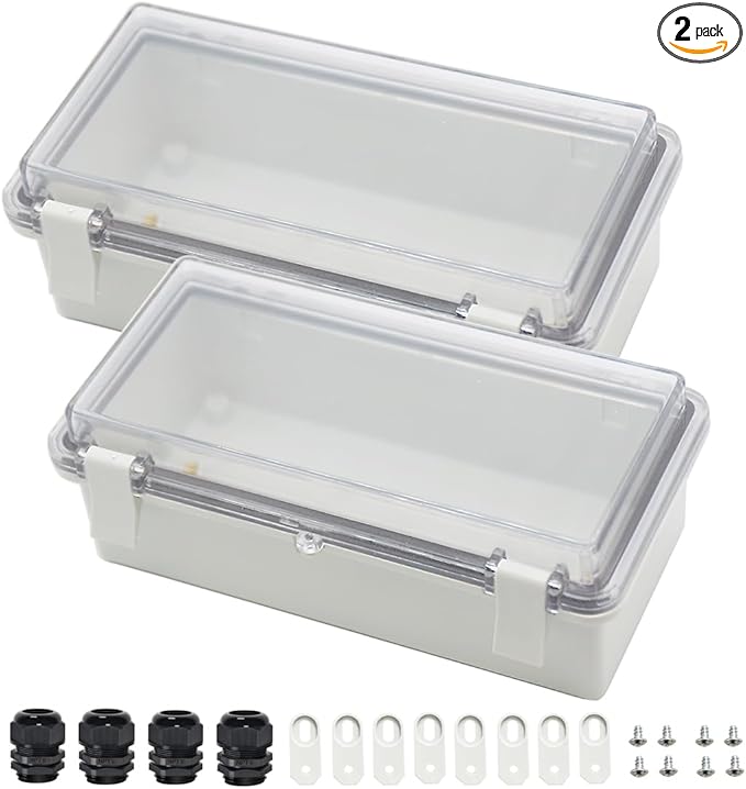 Zulkit 2pcs Junction Box ABS Plastic Dustproof Waterproof IP65 Electrical Boxes by Zulkit