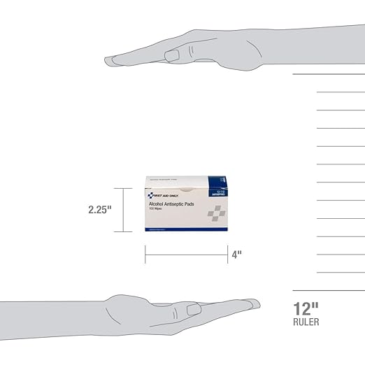 First Aid Only 12-110 Alcohol Wipes, Individually Wrapped, 100 Per Box - Image 5