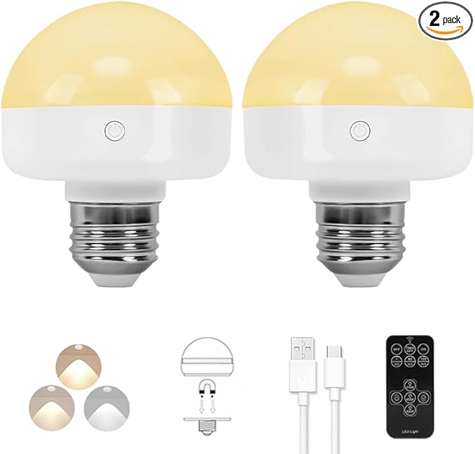 BLUEYE Rechargeable Light Bulbs, 40W Equivalent, Remote Control, E26 Detachable by BluEye