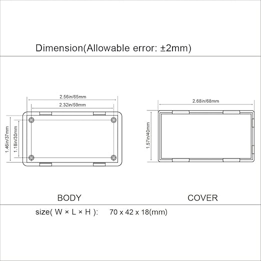 LeMotech Project Box 5 Pieces ABS Plastic Electrical Project Case Small - Image 7