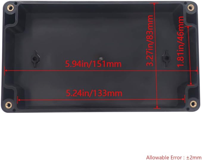 2 Pack Project Box IP65 Waterproof Junction Box ABS Plastic Black Electrical - Image 3