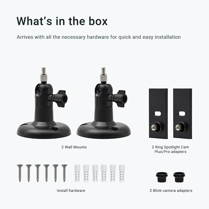 Holicfun 360° Adjustable Indoor/Outdoor Security Camera Wall Mount - Image 5