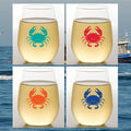 Set of 4 Shatterproof Designer 16 oz Plastic Wine Glasses MADE in the USA by Unknown