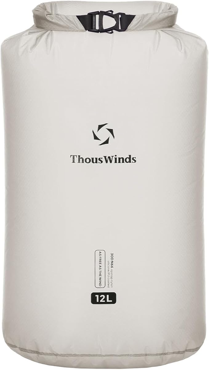 Thous Winds 12L Ultralight Dry Bag, Compact Roll Top Waterproof Pouch by ThousWinds