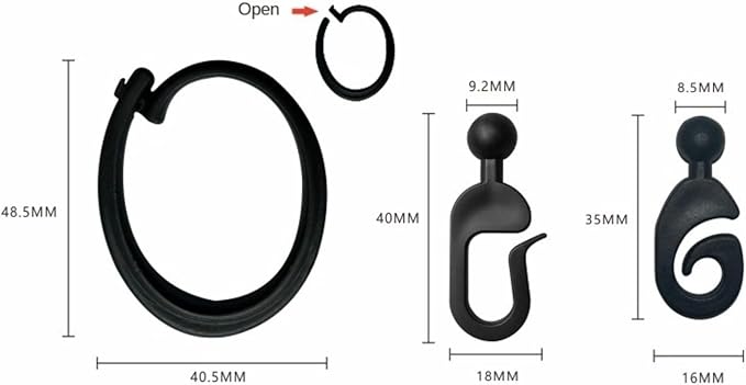 50pcs Multi-Purpose Plastic Slide Rail Hook, Special Plastic Hook - Image 3