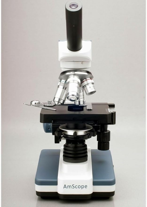 AmScope M620B Compound Monocular Microscope, WF10x and WF20x Eyepieces - Image 3