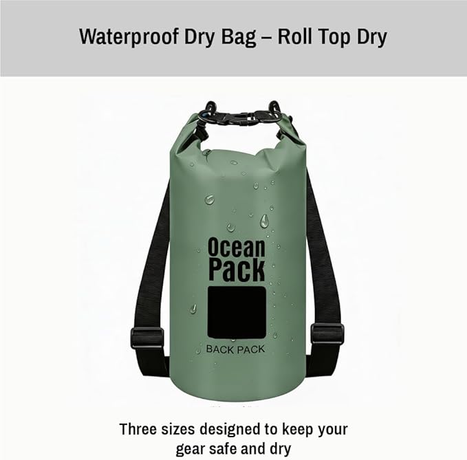 Waterproof Dry Bag Set of 3 – Roll Top PVC Dry Bags Waterproof - Image 2
