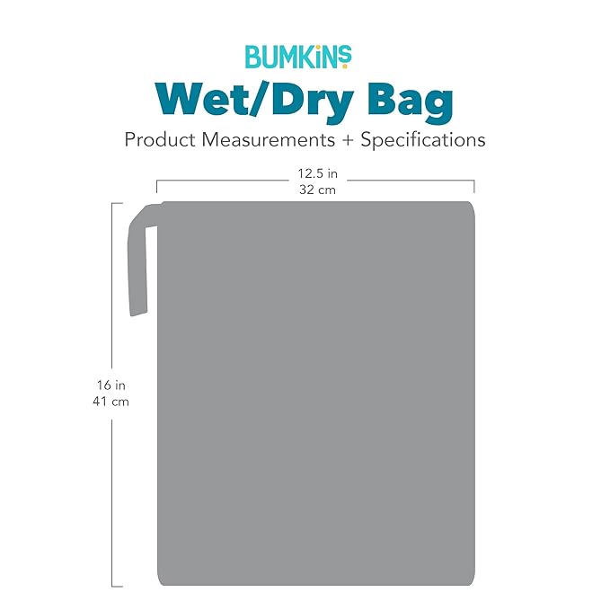 Bumkins Waterproof Wet Dry Bag for Baby, Swim Suit, Cloth Diapers, Pump Parts - Image 7