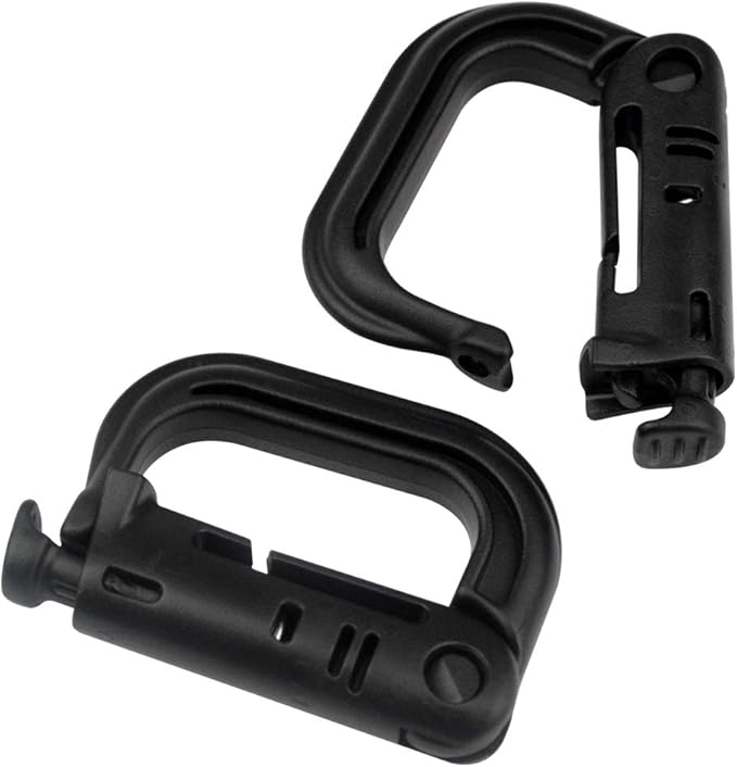 Topbuti 18 pcs Multipurpose Grimlock D-Ring Locking Molle Clips Hanging Hook - Image 3