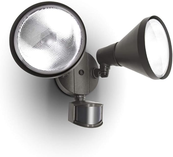 LUTEC 6211BZ-PIR23A 300 Watt Halogen Motion Activated Integrated Dual-Head by LUTEC
