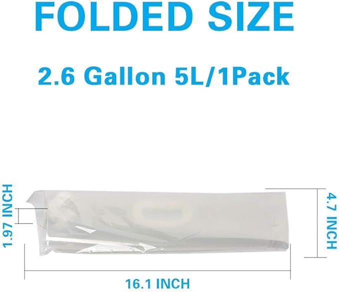 Soddeph Collapsible Water Container Bag, BPA Free Food Grade Clear Plastic - Image 3