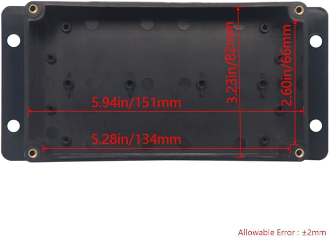 2 Pack Project Box IP65 Waterproof Junction Box ABS Plastic Black Electrical - Image 3