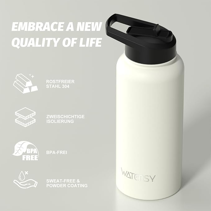 32oz Insulated Water Bottle, BPA Free&Leak Proof, Stainless Steel Water Flask - Image 8