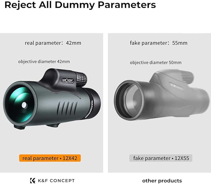 K&F Concept HD 12X42 Monocular Telescope - Image 3