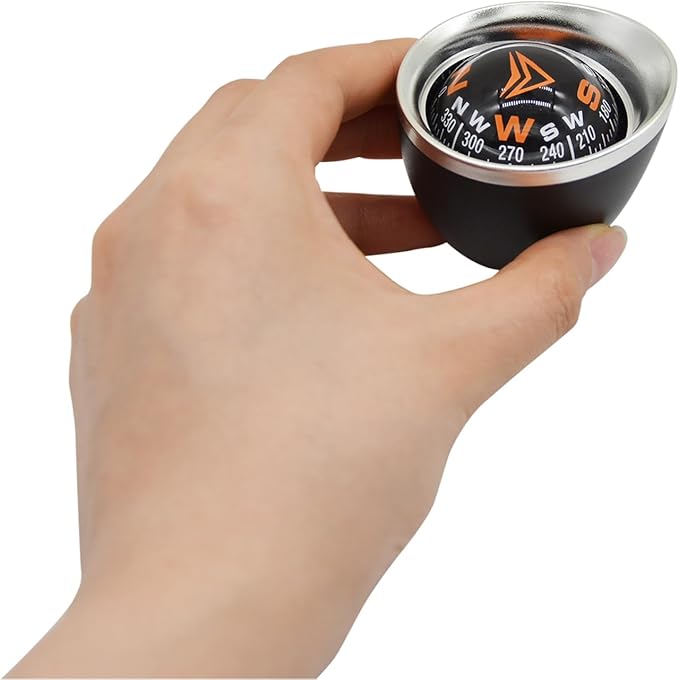 Mini Car Ball Compass, Marine Compass Interior Mount Dash Guide Hiking - Image 8