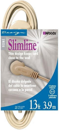 Woods Slimline 16/2 Flat Plug Extension Cord by Woods