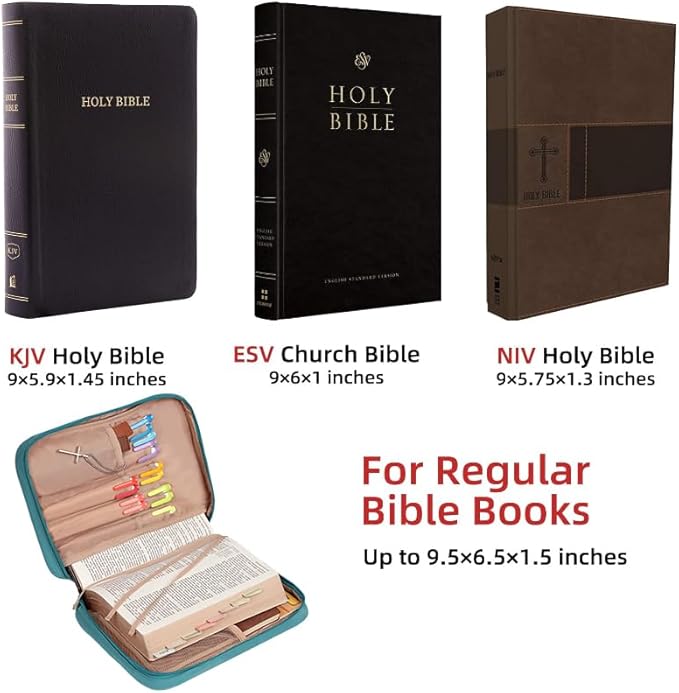 FINDCOZY Bible Cover for Women, Durable Carrying Book Case Church Bag for - Image 2