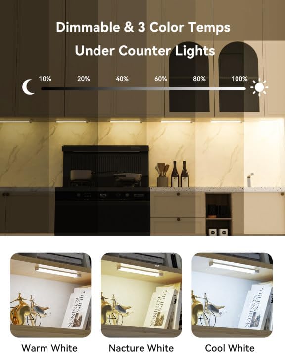 Under Cabinet Lights 4-Inch 12-Pack, USB Rechargeable Motion Sensor Light - Image 6